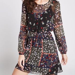 BCBGeneration Floral Patchwork Dress